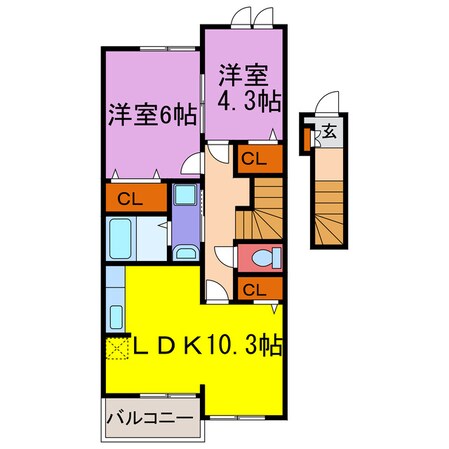 プロスペリティー１１５の物件間取画像